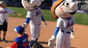 Citi Field on X: .@MrMet and @MrsMet take the train to the game